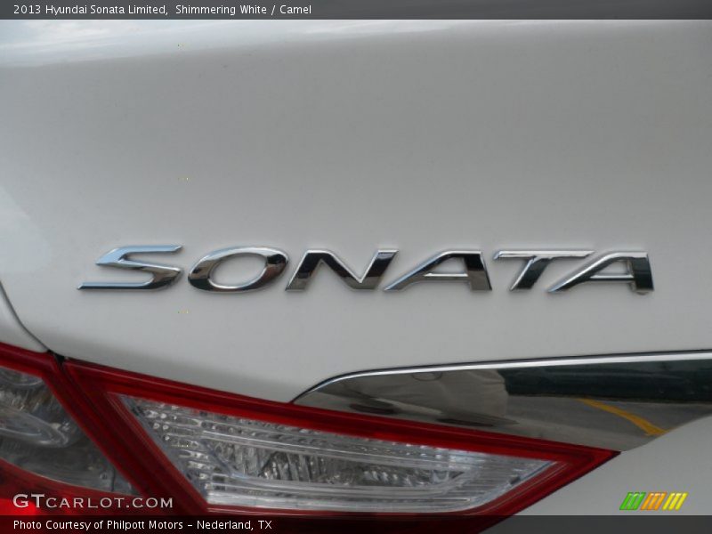 Shimmering White / Camel 2013 Hyundai Sonata Limited