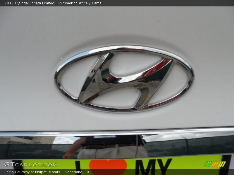 Shimmering White / Camel 2013 Hyundai Sonata Limited