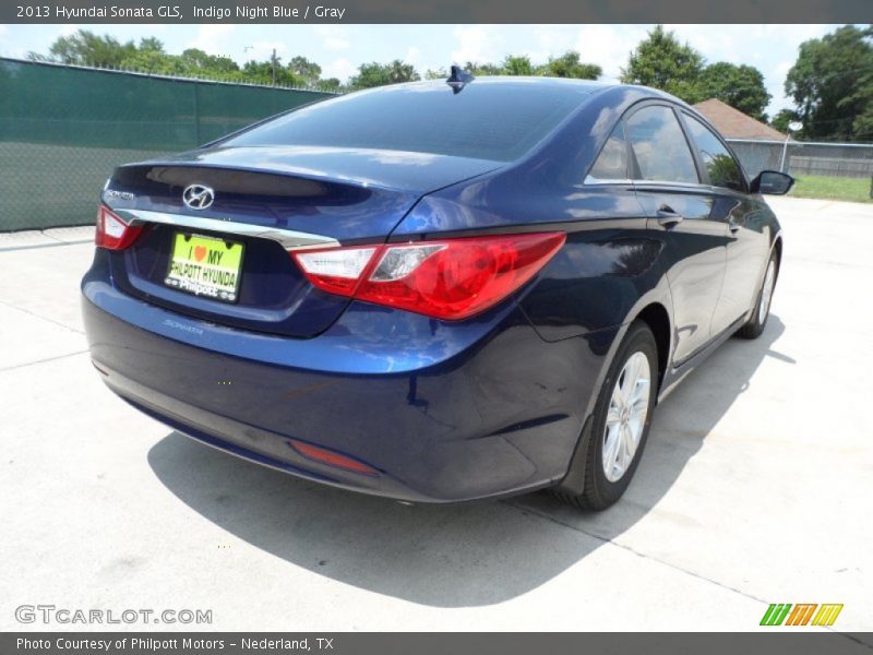 Indigo Night Blue / Gray 2013 Hyundai Sonata GLS