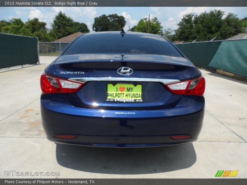 Indigo Night Blue / Gray 2013 Hyundai Sonata GLS