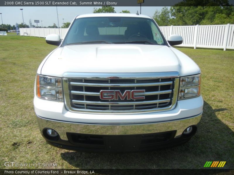 Summit White / Ebony 2008 GMC Sierra 1500 SLT Extended Cab