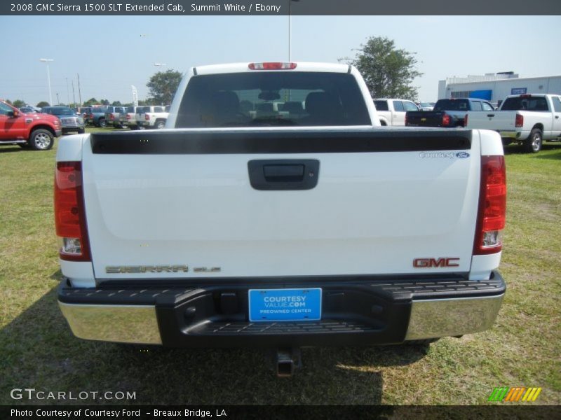 Summit White / Ebony 2008 GMC Sierra 1500 SLT Extended Cab