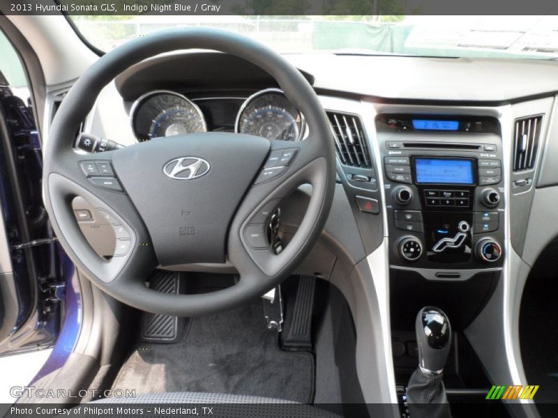 Indigo Night Blue / Gray 2013 Hyundai Sonata GLS