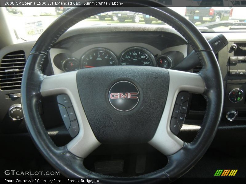 Summit White / Ebony 2008 GMC Sierra 1500 SLT Extended Cab