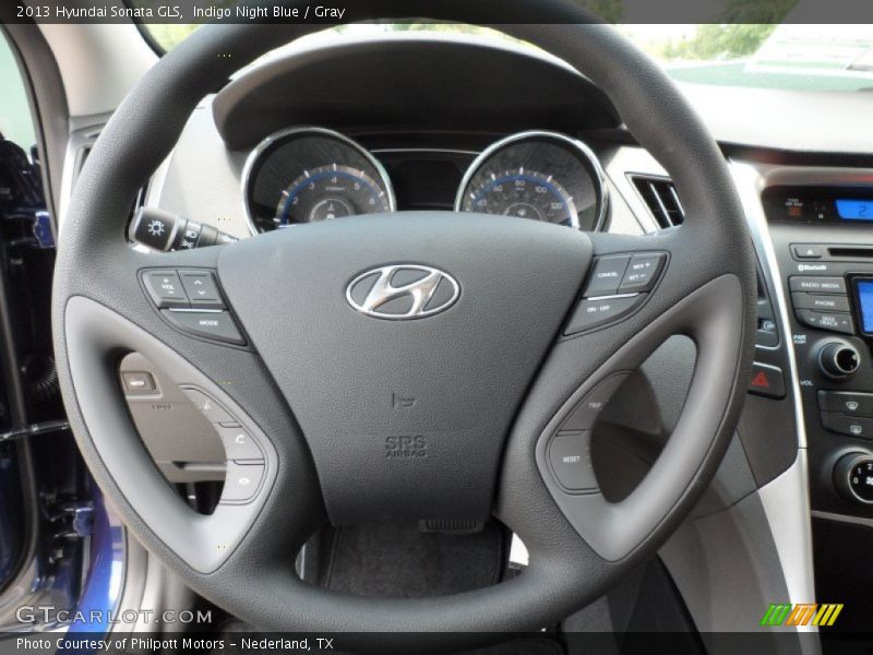 Indigo Night Blue / Gray 2013 Hyundai Sonata GLS
