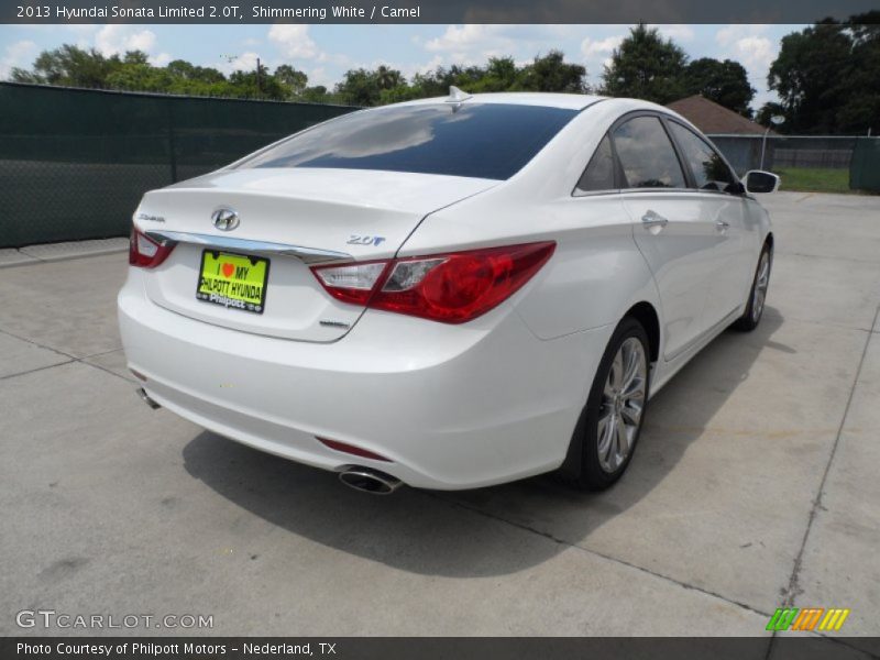 Shimmering White / Camel 2013 Hyundai Sonata Limited 2.0T