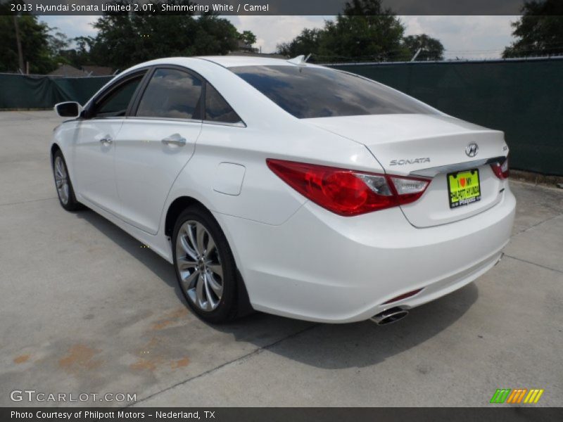 Shimmering White / Camel 2013 Hyundai Sonata Limited 2.0T