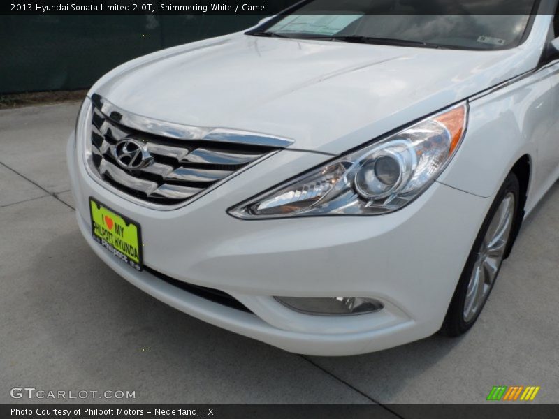 Shimmering White / Camel 2013 Hyundai Sonata Limited 2.0T