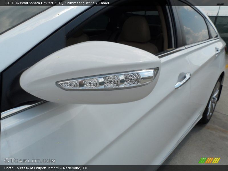 Shimmering White / Camel 2013 Hyundai Sonata Limited 2.0T