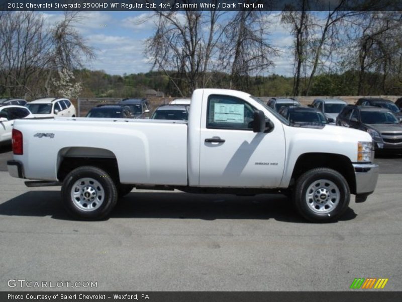 Summit White / Dark Titanium 2012 Chevrolet Silverado 3500HD WT Regular Cab 4x4
