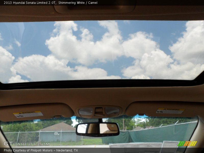 Shimmering White / Camel 2013 Hyundai Sonata Limited 2.0T