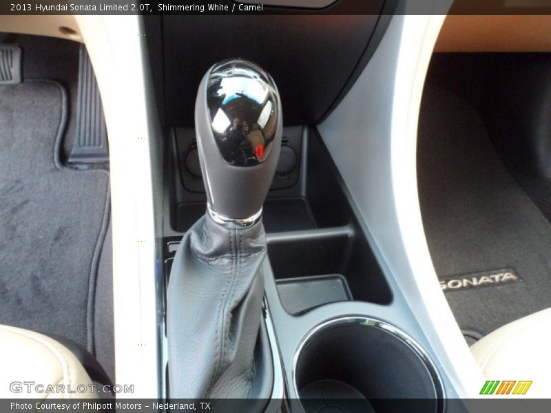 Shimmering White / Camel 2013 Hyundai Sonata Limited 2.0T