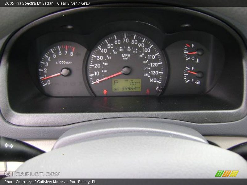 Clear Silver / Gray 2005 Kia Spectra LX Sedan