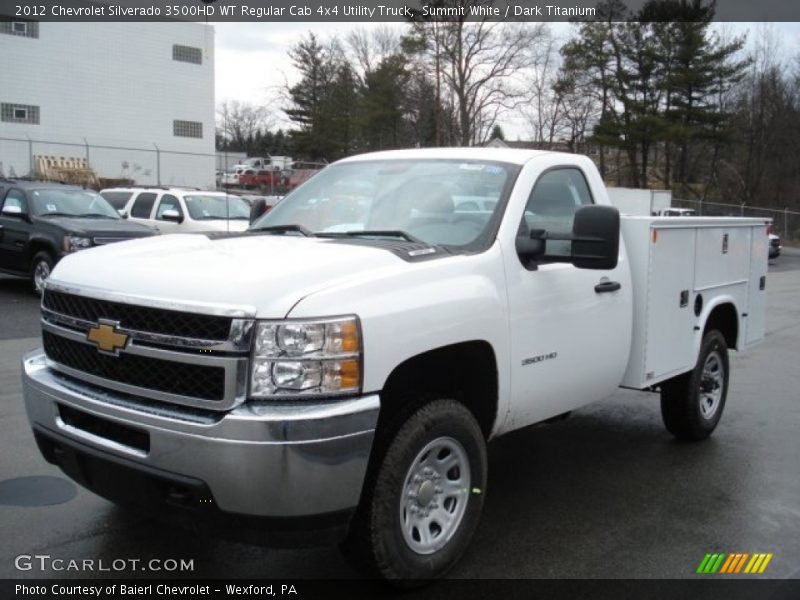 Summit White / Dark Titanium 2012 Chevrolet Silverado 3500HD WT Regular Cab 4x4 Utility Truck