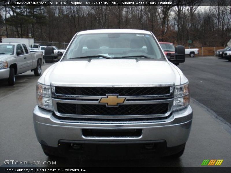 Summit White / Dark Titanium 2012 Chevrolet Silverado 3500HD WT Regular Cab 4x4 Utility Truck