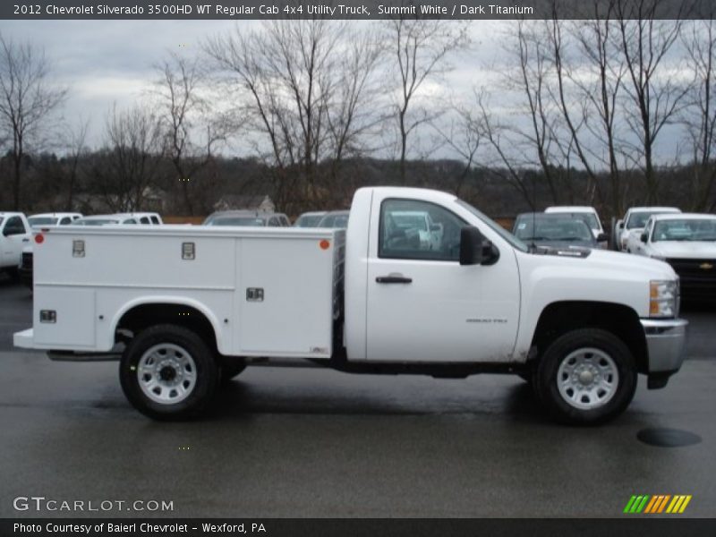 Summit White / Dark Titanium 2012 Chevrolet Silverado 3500HD WT Regular Cab 4x4 Utility Truck