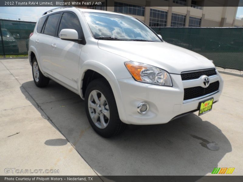 Blizzard White Pearl / Ash 2012 Toyota RAV4 Limited