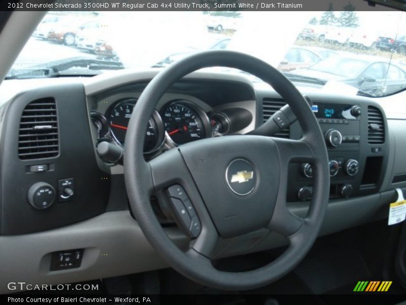 Summit White / Dark Titanium 2012 Chevrolet Silverado 3500HD WT Regular Cab 4x4 Utility Truck