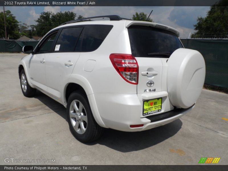 Blizzard White Pearl / Ash 2012 Toyota RAV4 Limited