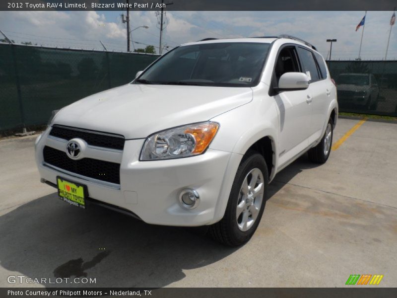 Blizzard White Pearl / Ash 2012 Toyota RAV4 Limited