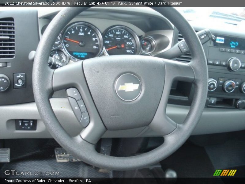 Summit White / Dark Titanium 2012 Chevrolet Silverado 3500HD WT Regular Cab 4x4 Utility Truck