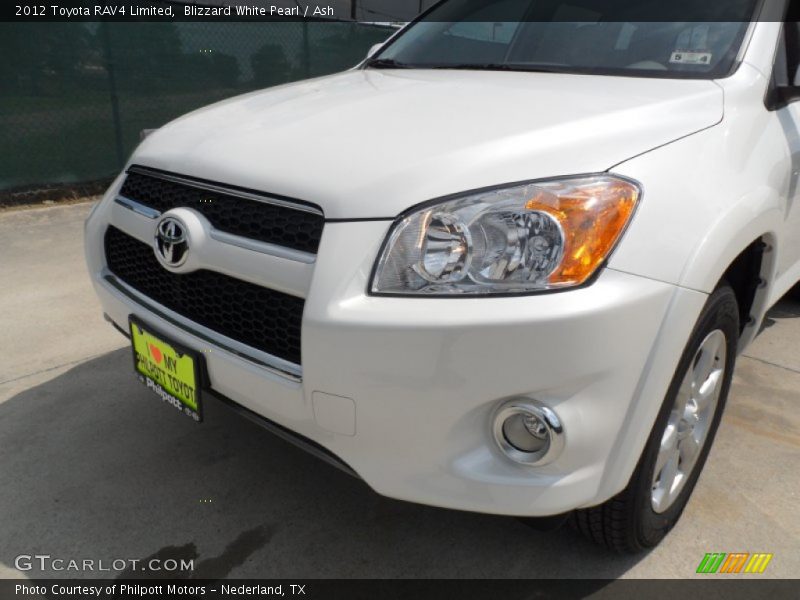 Blizzard White Pearl / Ash 2012 Toyota RAV4 Limited