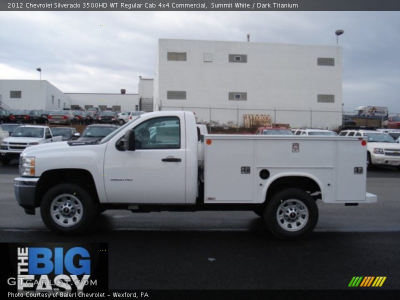 Summit White / Dark Titanium 2012 Chevrolet Silverado 3500HD WT Regular Cab 4x4 Commercial