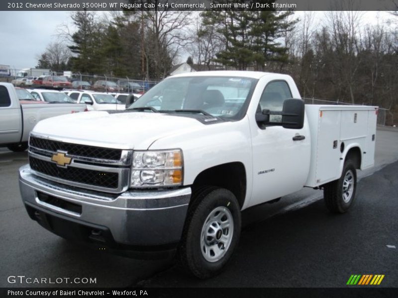 Summit White / Dark Titanium 2012 Chevrolet Silverado 3500HD WT Regular Cab 4x4 Commercial