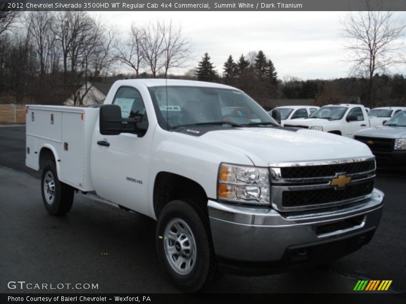 Summit White / Dark Titanium 2012 Chevrolet Silverado 3500HD WT Regular Cab 4x4 Commercial