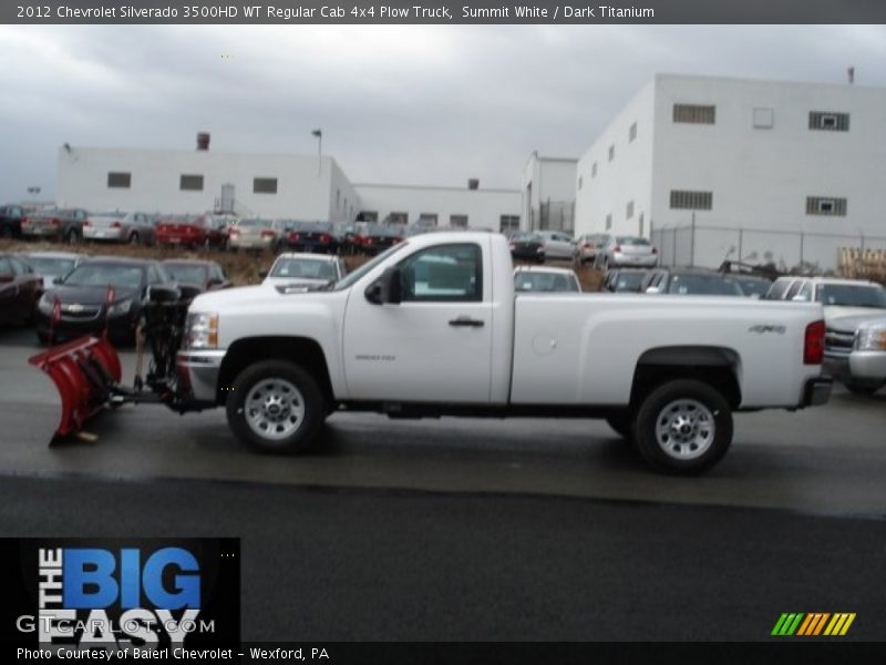 Summit White / Dark Titanium 2012 Chevrolet Silverado 3500HD WT Regular Cab 4x4 Plow Truck