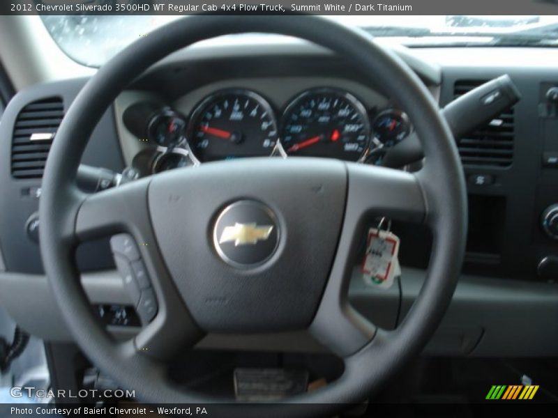 Summit White / Dark Titanium 2012 Chevrolet Silverado 3500HD WT Regular Cab 4x4 Plow Truck
