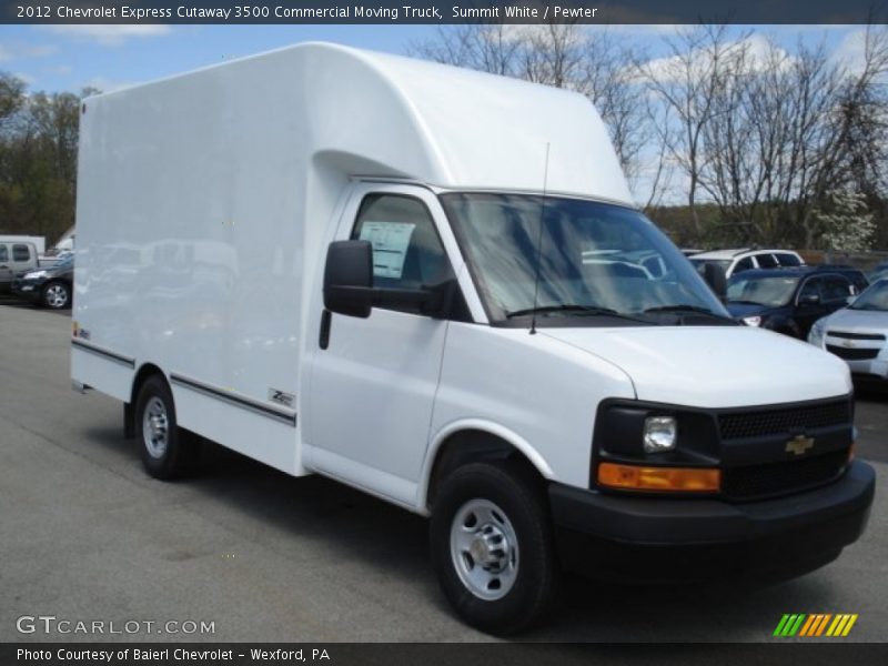 Summit White / Pewter 2012 Chevrolet Express Cutaway 3500 Commercial Moving Truck