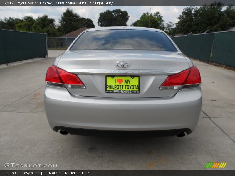 Classic Silver Metallic / Light Gray 2012 Toyota Avalon Limited