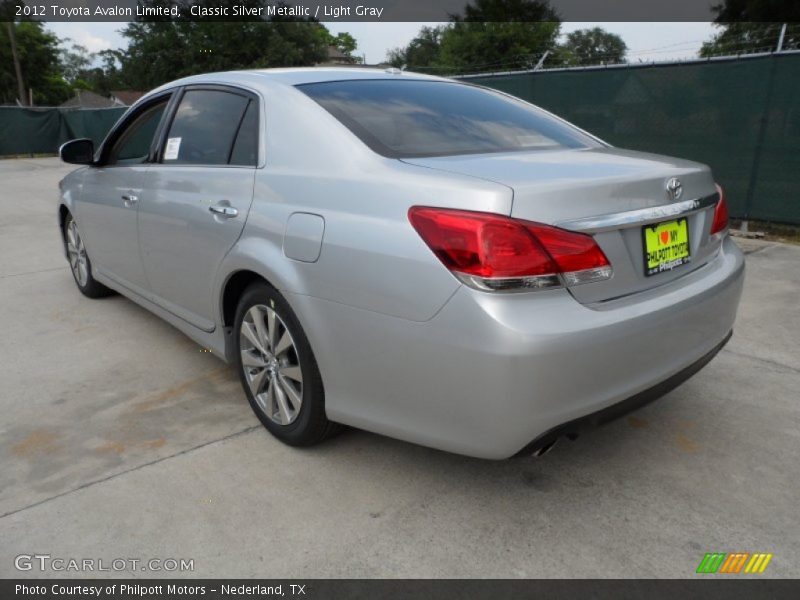 Classic Silver Metallic / Light Gray 2012 Toyota Avalon Limited