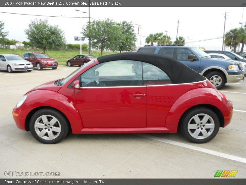 Salsa Red / Black 2007 Volkswagen New Beetle 2.5 Convertible