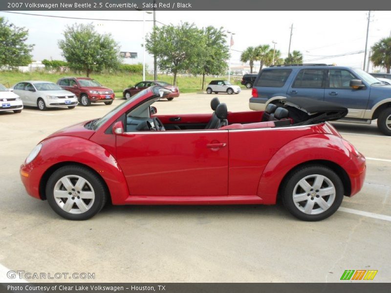 Salsa Red / Black 2007 Volkswagen New Beetle 2.5 Convertible
