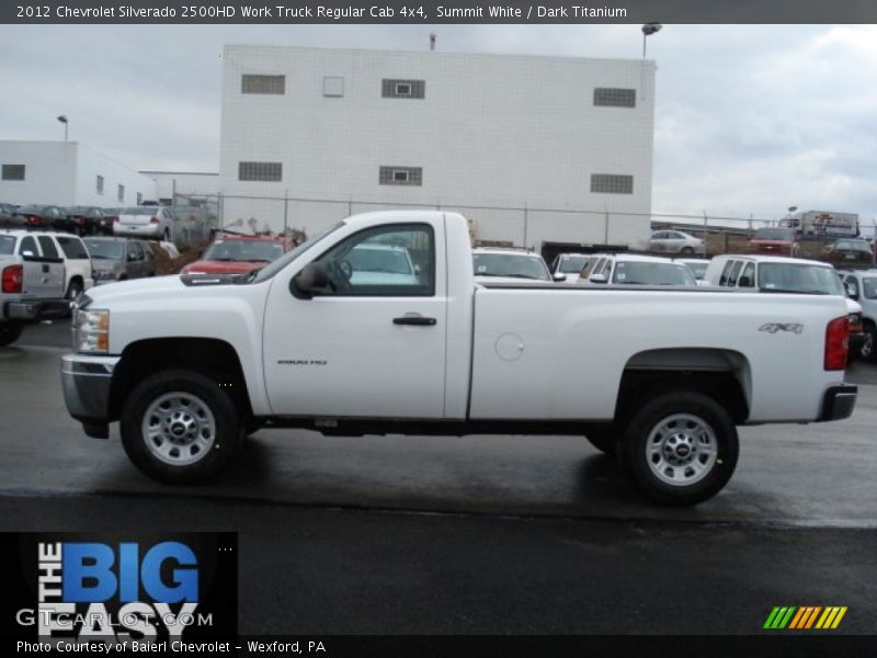 Summit White / Dark Titanium 2012 Chevrolet Silverado 2500HD Work Truck Regular Cab 4x4