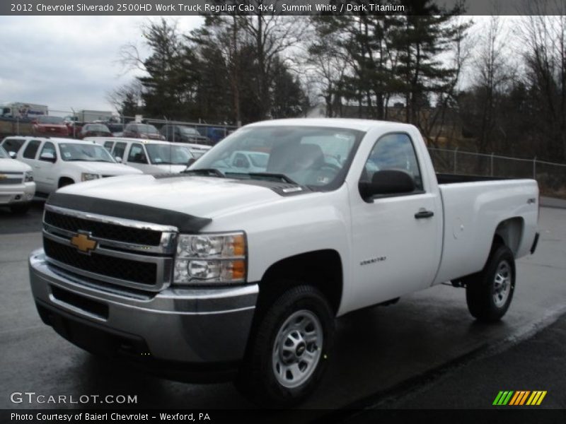 Summit White / Dark Titanium 2012 Chevrolet Silverado 2500HD Work Truck Regular Cab 4x4