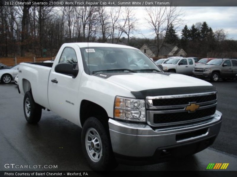Summit White / Dark Titanium 2012 Chevrolet Silverado 2500HD Work Truck Regular Cab 4x4