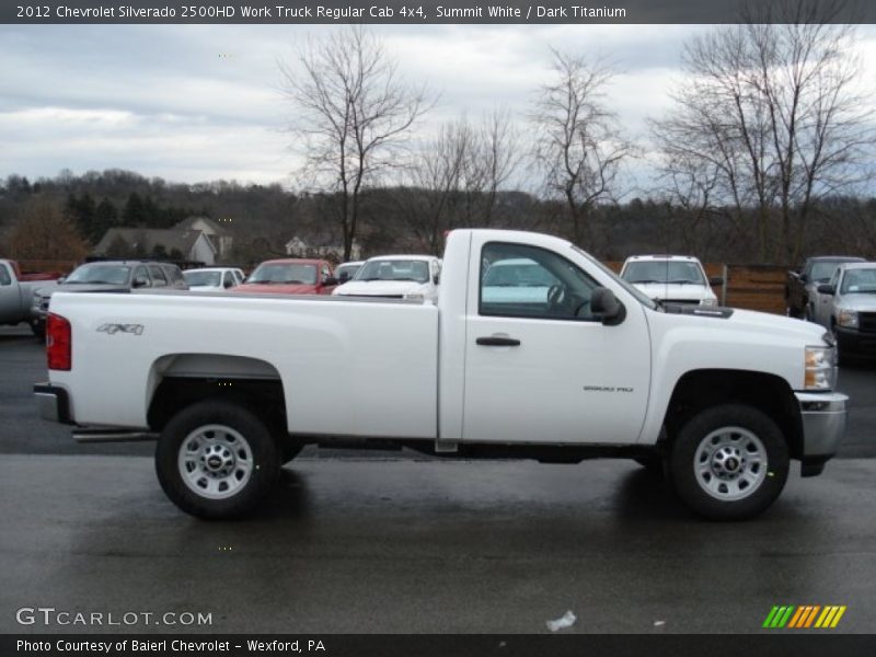 Summit White / Dark Titanium 2012 Chevrolet Silverado 2500HD Work Truck Regular Cab 4x4