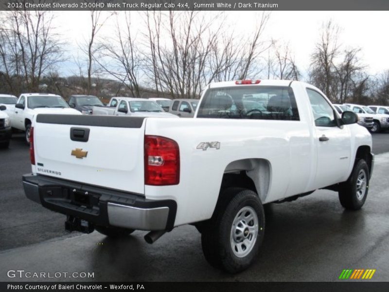 Summit White / Dark Titanium 2012 Chevrolet Silverado 2500HD Work Truck Regular Cab 4x4