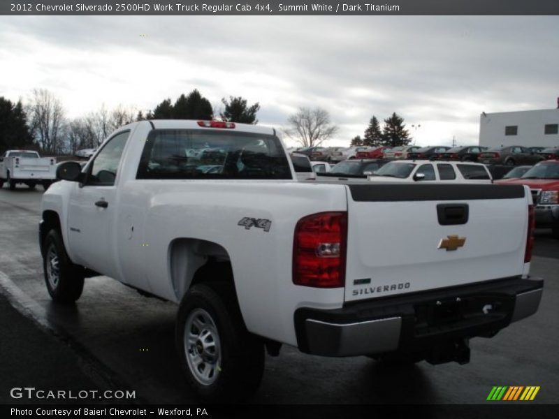 Summit White / Dark Titanium 2012 Chevrolet Silverado 2500HD Work Truck Regular Cab 4x4