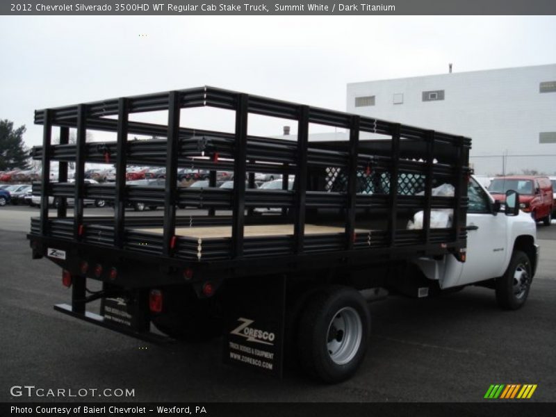 Summit White / Dark Titanium 2012 Chevrolet Silverado 3500HD WT Regular Cab Stake Truck