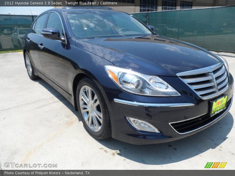 Twilight Blue Pearl / Cashmere 2012 Hyundai Genesis 3.8 Sedan
