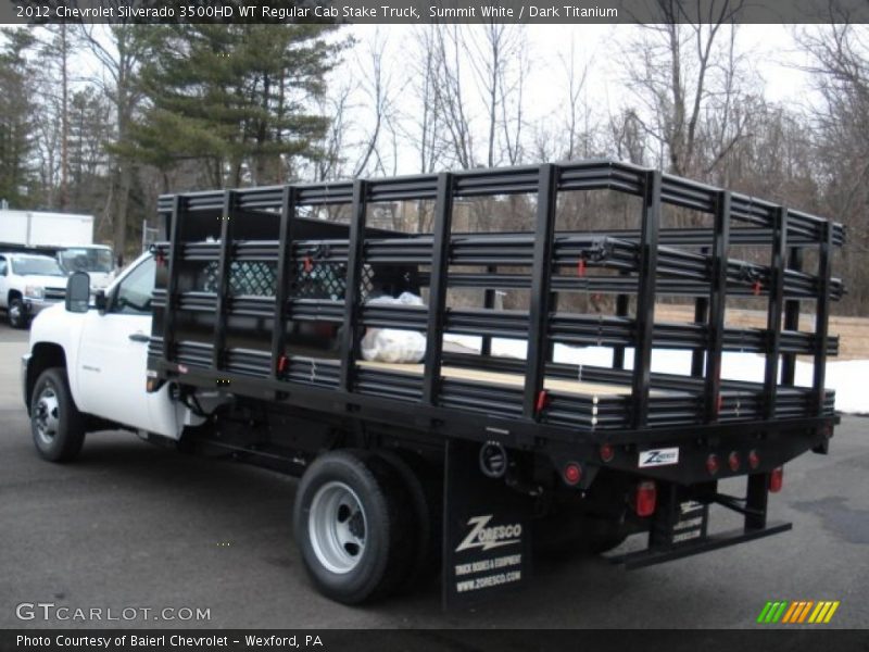 Summit White / Dark Titanium 2012 Chevrolet Silverado 3500HD WT Regular Cab Stake Truck
