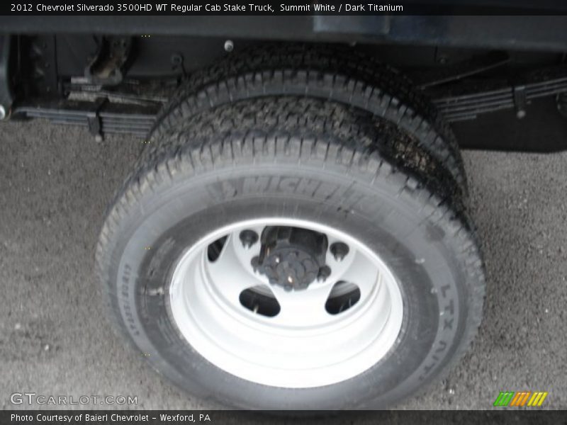 Summit White / Dark Titanium 2012 Chevrolet Silverado 3500HD WT Regular Cab Stake Truck