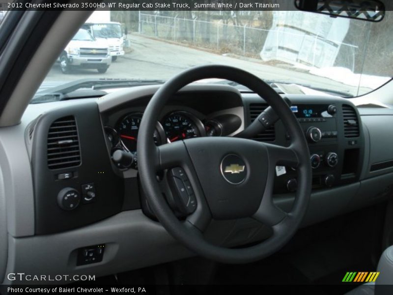 Summit White / Dark Titanium 2012 Chevrolet Silverado 3500HD WT Regular Cab Stake Truck