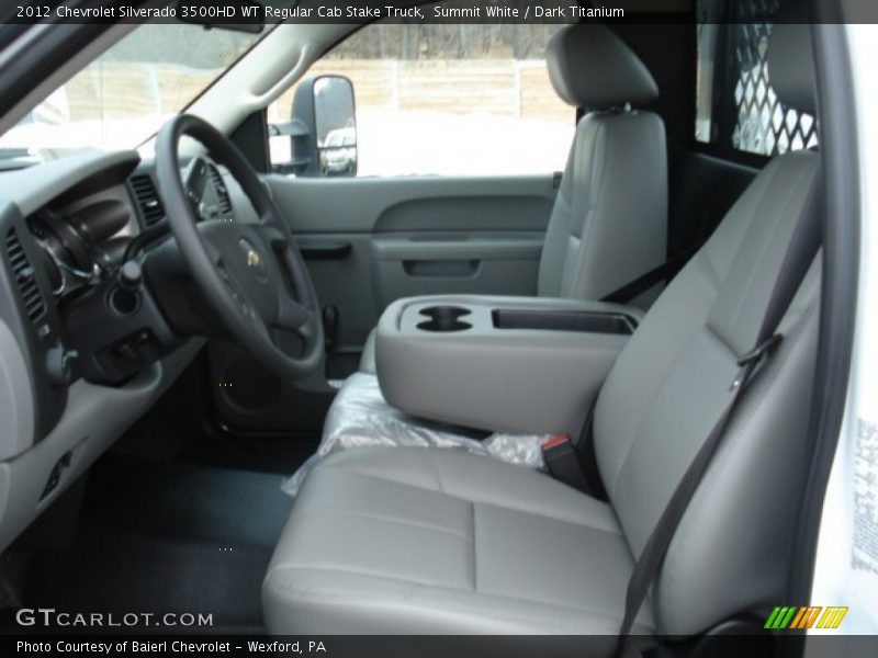 Summit White / Dark Titanium 2012 Chevrolet Silverado 3500HD WT Regular Cab Stake Truck