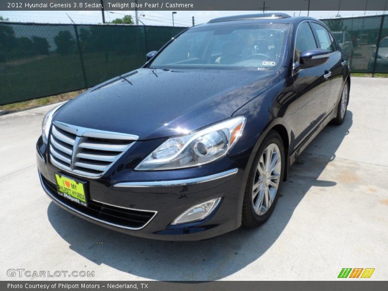 Twilight Blue Pearl / Cashmere 2012 Hyundai Genesis 3.8 Sedan