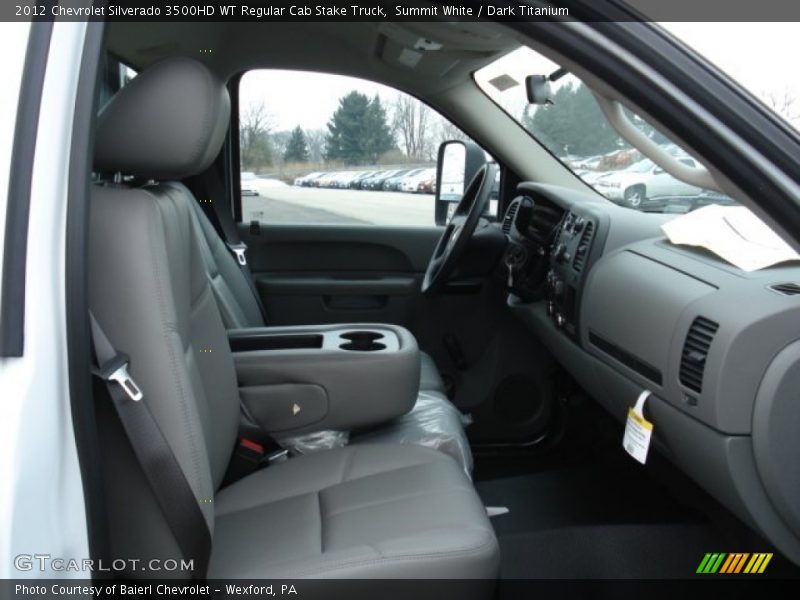 Summit White / Dark Titanium 2012 Chevrolet Silverado 3500HD WT Regular Cab Stake Truck